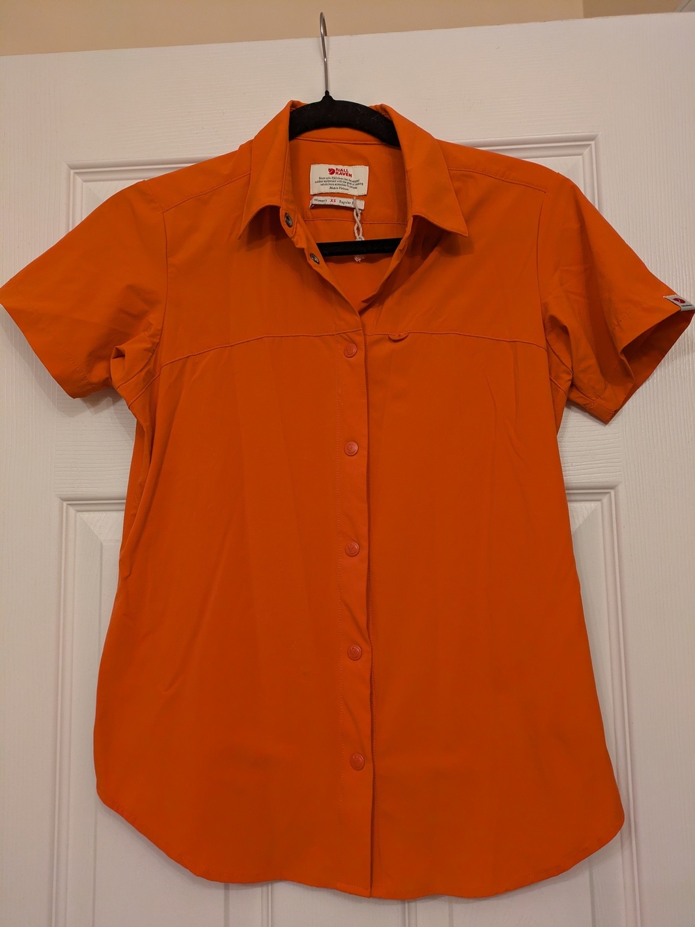Fjällräven High Coast Lite Shirt XS Orange Hiking Trail Button Up